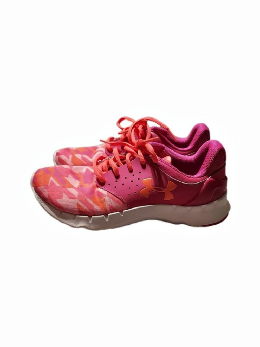 Under Armour Girls Size 5.5 Y  Pink Orange Athletic Shoes